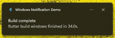 Simple Windows toast notification
